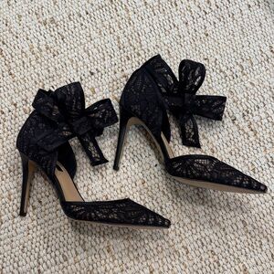 Inc international Elegant Black Lace Women's Heels